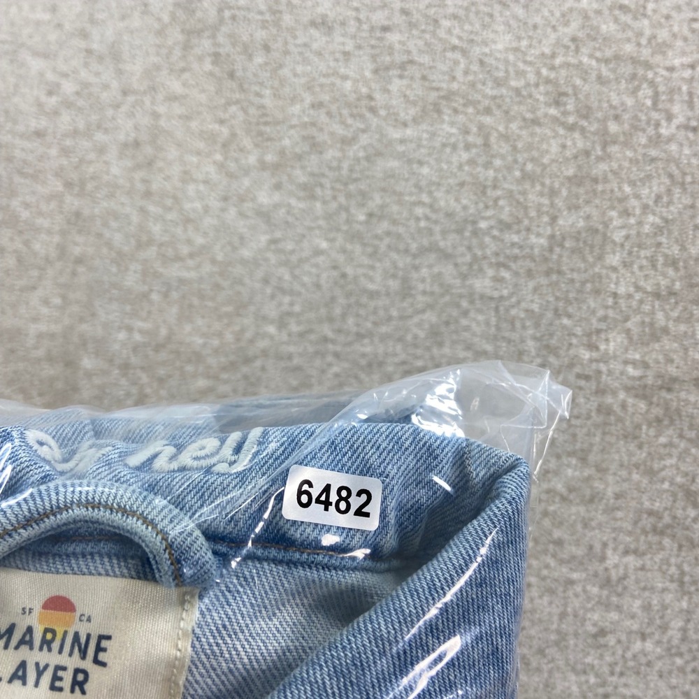 Marine Layer Denim Jacket Women Large Blue Floral Blue Jean Baby Embroidered - Picture 15 of 15